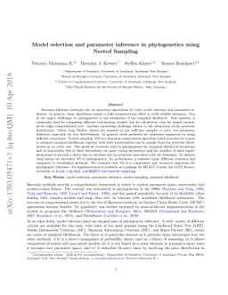 Model selection and parameter inference in phylogenetics using Nested
  Sampling