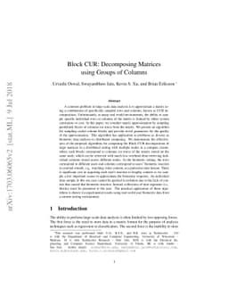 Block CUR: Decomposing Matrices using Groups of Columns