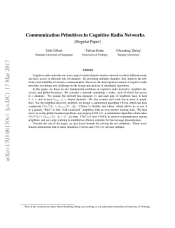 Communication Primitives in Cognitive Radio Networks