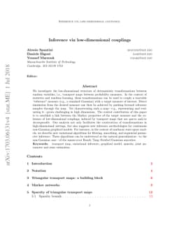 Inference via low-dimensional couplings