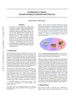 Deciding How to Decide: Dynamic Routing in Artificial Neural Networks