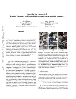 Expecting the Unexpected: Training Detectors for Unusual Pedestrians
  with Adversarial Imposters
