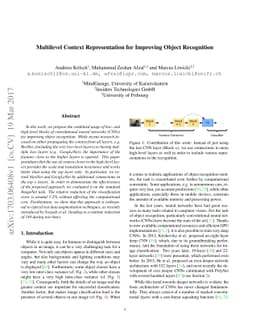 Multilevel Context Representation for Improving Object Recognition