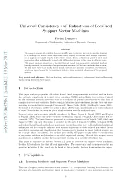 Universal Consistency and Robustness of Localized Support Vector
  Machines