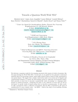 Towards a Quantum World Wide Web