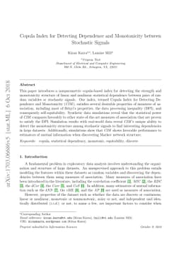 Copula Index for Detecting Dependence and Monotonicity between
  Stochastic Signals