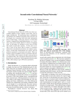 Second-order Convolutional Neural Networks
