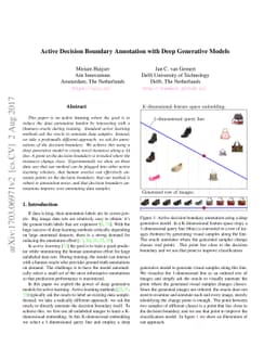 Active Decision Boundary Annotation with Deep Generative Models