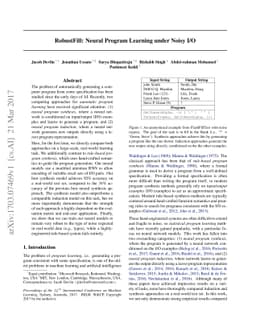 RobustFill: Neural Program Learning under Noisy I/O