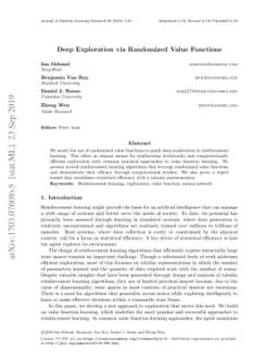 Deep Exploration via Randomized Value Functions