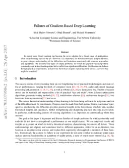 Failures of Gradient-Based Deep Learning