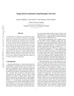 Image-based Localization using Hourglass Networks