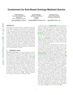 Containment for Rule-Based Ontology-Mediated Queries