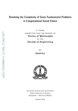Resolving the Complexity of Some Fundamental Problems in Computational
  Social Choice