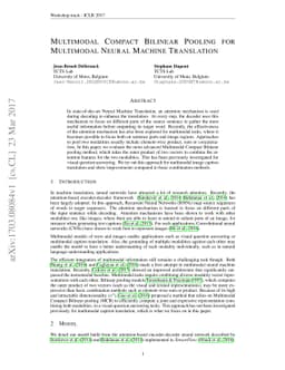 Multimodal Compact Bilinear Pooling for Multimodal Neural Machine
  Translation