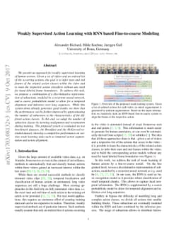 Weakly Supervised Action Learning with RNN based Fine-to-coarse Modeling