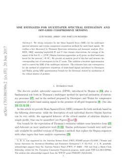 MSE estimates for multitaper spectral estimation and off-grid
  compressive sensing