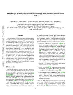 DeepVisage: Making face recognition simple yet with powerful
  generalization skills