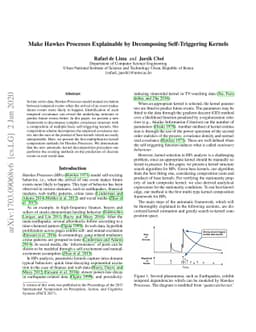 Make Hawkes Processes Explainable by Decomposing Self-Triggering Kernels