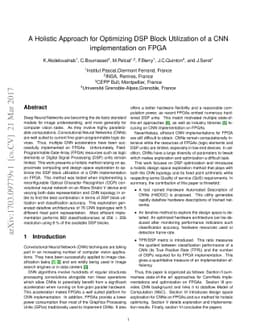 A Holistic Approach for Optimizing DSP Block Utilization of a CNN
  implementation on FPGA