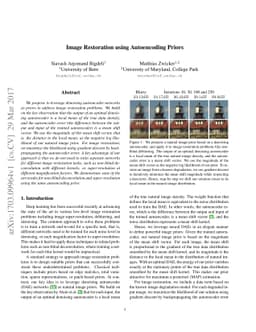 Image Restoration using Autoencoding Priors