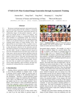 CVAE-GAN: Fine-Grained Image Generation through Asymmetric Training