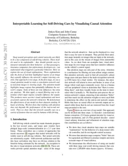 Interpretable Learning for Self-Driving Cars by Visualizing Causal
  Attention