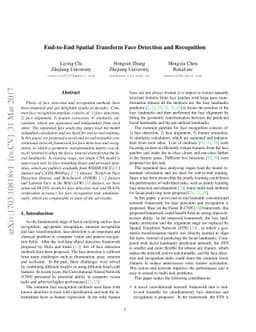 End-To-End Face Detection and Recognition