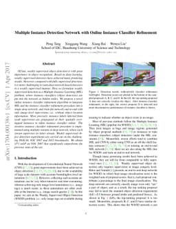 Multiple Instance Detection Network with Online Instance Classifier
  Refinement