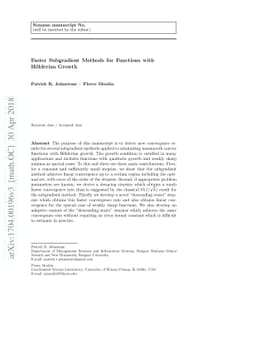 Faster Subgradient Methods for Functions with Hölderian Growth