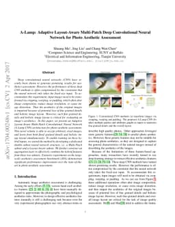 A-Lamp: Adaptive Layout-Aware Multi-Patch Deep Convolutional Neural
  Network for Photo Aesthetic Assessment