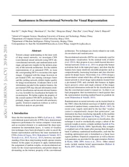Randomness in Deconvolutional Networks for Visual Representation