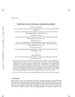 Identifying networks with common organizational principles