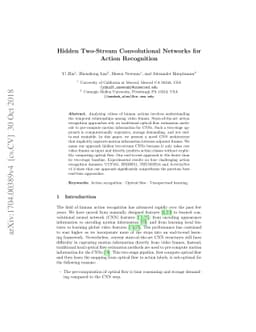 Hidden Two-Stream Convolutional Networks for Action Recognition