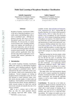Multi-Task Learning of Keyphrase Boundary Classification