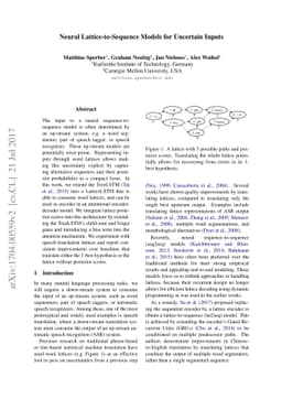 Neural Lattice-to-Sequence Models for Uncertain Inputs