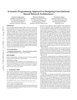 A Genetic Programming Approach to Designing Convolutional Neural Network
  Architectures