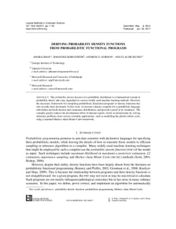Deriving Probability Density Functions from Probabilistic Functional
  Programs