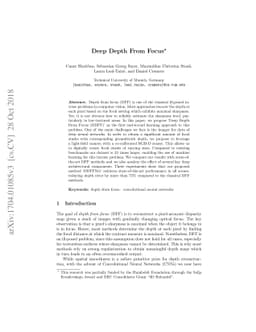 Deep Depth From Focus
