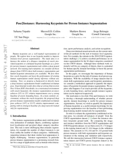 Pose2Instance: Harnessing Keypoints for Person Instance Segmentation