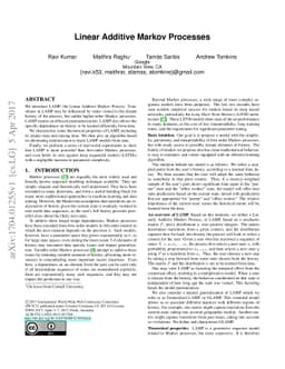 Linear Additive Markov Processes