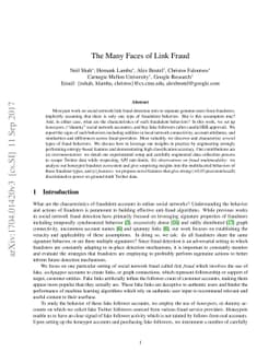 The Many Faces of Link Fraud