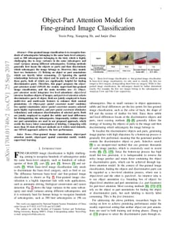 Object-Part Attention Model for Fine-grained Image Classification