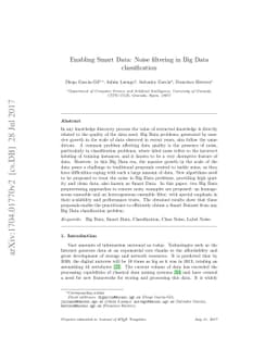 Enabling Smart Data: Noise filtering in Big Data classification