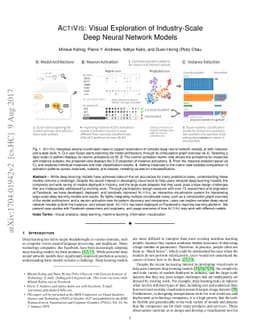 ActiVis: Visual Exploration of Industry-Scale Deep Neural Network Models