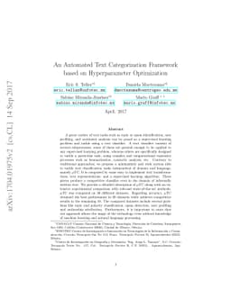 An Automated Text Categorization Framework based on Hyperparameter
  Optimization