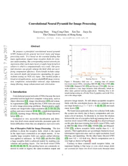 Convolutional Neural Pyramid for Image Processing