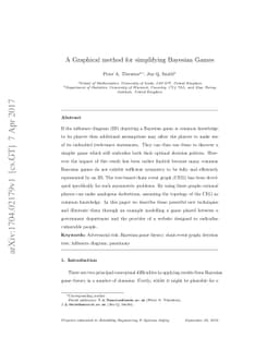 A Graphical method for simplifying Bayesian Games