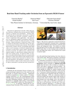 Real-time Hand Tracking under Occlusion from an Egocentric RGB-D Sensor