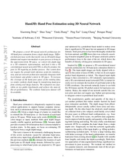 Hand3D: Hand Pose Estimation using 3D Neural Network